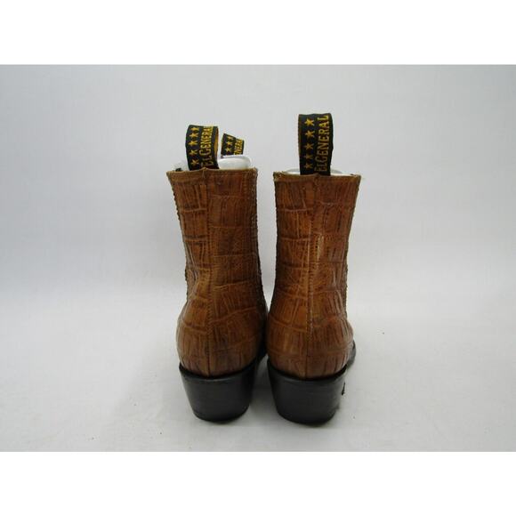 El General Mens 8 M Brown Alligator Leather Chelsea Ankle Cowboy 7\